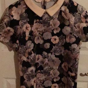 ASOS floral top with collar
